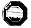 Octagon Plate, Black