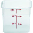 Cambro Translucent Square Storage Container 6qt. - 8.5