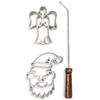 Christmas Rosette Irons, 3-Piece Set