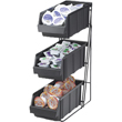 Cal-Mil Wire Condiment Organizer, 3 Poly Bins