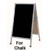 Aarco A-Frame Black Porcelain Sidewalk Chalkboard w/Aluminum Frame, 24"W x 42"H