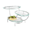 Gourmet Display Natalia Metal Stand w/Acrylic Platters
