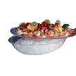 Textured Acrylic Chiller Set. Includes 1 Bowl & 1 Platter