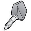 Power Hub Thumb Screw (1-1/2"Shaft) For Hobart Food Cutters Buffalo