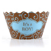 Bella Cupcake Couture It's a Boy Wrapper, 12 Pieces