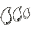 Wide Curved Leaf Cutters, Set of 3, Made of Heavy Duty Stainless Steel