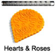 Fat Daddio's Impression Rolling Pin: Hearts and Roses - IRP-052