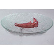 Gourmet Display LJ12 Glass Bowl w/Copper River Salmon Inlays 12"