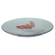 Gourmet Display LJ16 Glass Bowl w/Copper River Salmon Inlays 16"