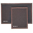 Message Board, Wall Mount, Gold & Brown Frame, Brown Letter Panel. Quantity Limited