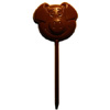 Polycarbonate Lollipop Chocolate Mold: Piggy 58mm Side to Side, 50mm Top to Bottom, 6 Cavities