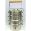 Food Carrier, 4 Compartment, Aluminum, 174 Oz Total Volume (1 Gallon 46 Oz)
