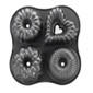 Nordicware Quartet Pan, Four 2 1/4 cup mini bundt shapes in one! Original Bundt, Star Bundt, Elegant Heart, & Bavaria Bundt.