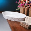Oval Ridged Porcelain Platter