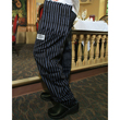 Chef Revival E-Z Fit Chef Pants Cotton, Periwinkle/Black Pinstripe