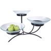 Gourmet Display Tanya Metal Stand w/Glass Bowls