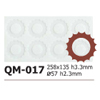 Silicone Chocolate Sheet, Gear 57mm, 8 Cavities