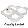 Crestware Adaptor Plate, Stainless Steel, Two 6-1/2" Holes