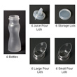 Salad Dressing Bottles 16 Oz, 1 Set