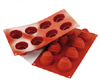 Silicone Mold: Tiered Dome 2.4 Oz, 2-3/16" Base Diameter, 1-3/4" High, 8 Cavities