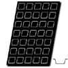 Silform Perforated Mat, Square Bun 2-3/16" x 2-3/16" x 1" High, 35 Cavities