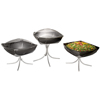 Gourmet Display Square Melamine Bowl Set w/Metal Stands