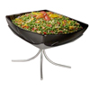 Gourmet Display Square Melamine Bowl w/Short Metal Stand