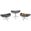 Gourmet Display Triangle Melamine Platter Set w/Metal Stands
