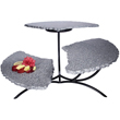 Gourmet Display Tanya Metal Stand w/Quarry Serving Stone Trays (Acrylic)