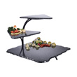 Gourmet Display Antonio Metal Stand w/Quarry Stone (Acrylic) Trays