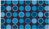 Chocolate Transfer Sheet: Circles in Shades of Blue. Pack of 15 Sheets, Each Sheet 16" x 10"