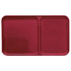 Cambro Unitray 2-Section Camtray 10.5" x 19.5" Cherry Red, Case of 20