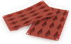 Flexible Bakeware: Diamond Shape 2.75" x 1.37" x 0.60" High, 16 Cavities