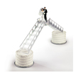 Wilton Crystal Bridge & Graceful Stairway Set, Includes 2 Stairways & One Platform