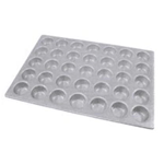 Chicago Metallic Aluminized Steel Cupcake / Muffin Pan Glazed 35 Cups. Cup size 2-3/4" x 1-3/8" Deep. Overall Size 18" x 26"