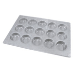 Aluminized Steel Oversized Muffin Pan Glazed 15 Cups. Cup Size 4-1/4" Dia. 1-1/2" Deep