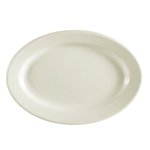 CAC China Ceramic Oval Platter - 13 1/2" x 10 1/4" - Case Of 12
