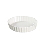CAC QCD-7 White China Fluted Quiche Dish 7 1/2" - Case Of 24