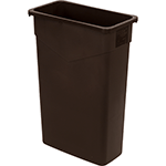 Carlisle 34202369 TrimLine Waste Container 23 Gallon - Dark Brown