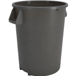 Carlisle Bronco Gray Round Waste Container, 44 Gallon