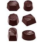 Chocolate World Polycarbonate Chocolate Mold, Assorted, 36 Cavities