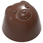 Chocolate World Polycarbonate Chocolate Mold, Bear Praline, 21 Cavities