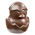 Chocolate World Polycarbonate Chocolate Mold, Chick in Egg, 24 Cavities
