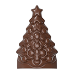 Chocolate World Polycarbonate Chocolate Mold, Christmas Tree, 4 Cavities