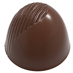 Chocolate World Polycarbonate Chocolate Mold, Dome with Ribbed, 24 Cavities
