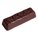 Chocolate World Polycarbonate Chocolate Mold, Enrobed Bar, 15 Cavities