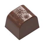 Chocolate World Polycarbonate Chocolate Mold, Flower Cube, 24 Cavities