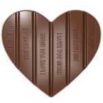 Chocolate World Polycarbonate Chocolate Mold, Heart Tablet, 2 Cavities
