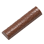 Chocolate World Polycarbonate Chocolate Mold, Log with Triangular Design, 7 Cavities