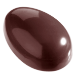 Chocolate World Polycarbonate Chocolate Mold, Smooth Egg, 83 gr., 6 Cavities